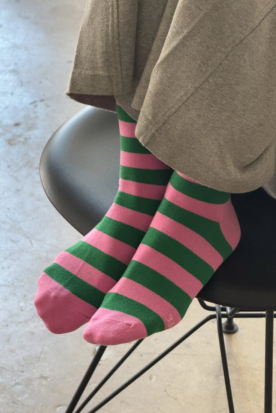 Wide Wally Socks - Pink/Green