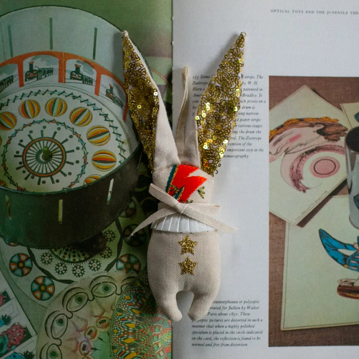 Mini Bowie Bunny, Cotton-Filled Ornament