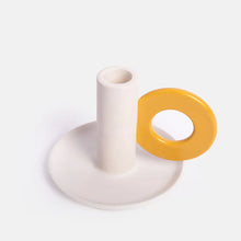 Load image into Gallery viewer, Cream &amp; Mustard Loop Candle Holder
