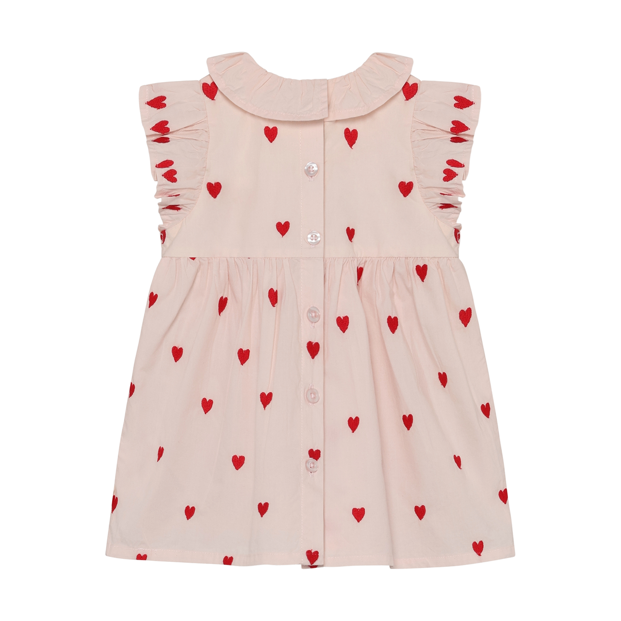 Embroidered Heart Baby Dress