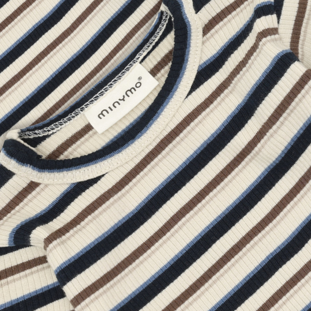 L/S Ribbed Stripe Baby Tee