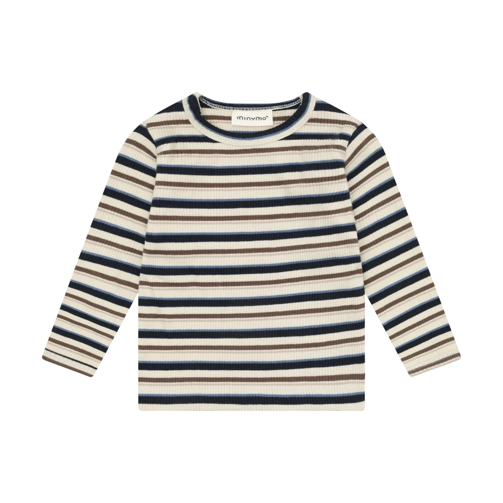 L/S Ribbed Stripe Baby Tee