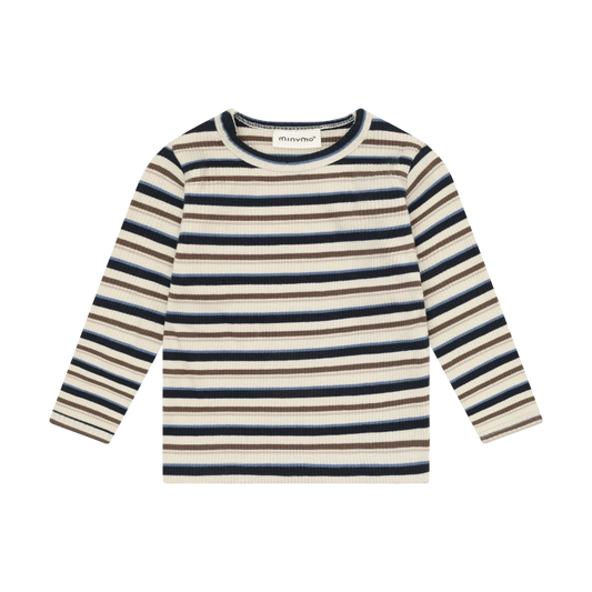 L/S Ribbed Stripe Baby Tee