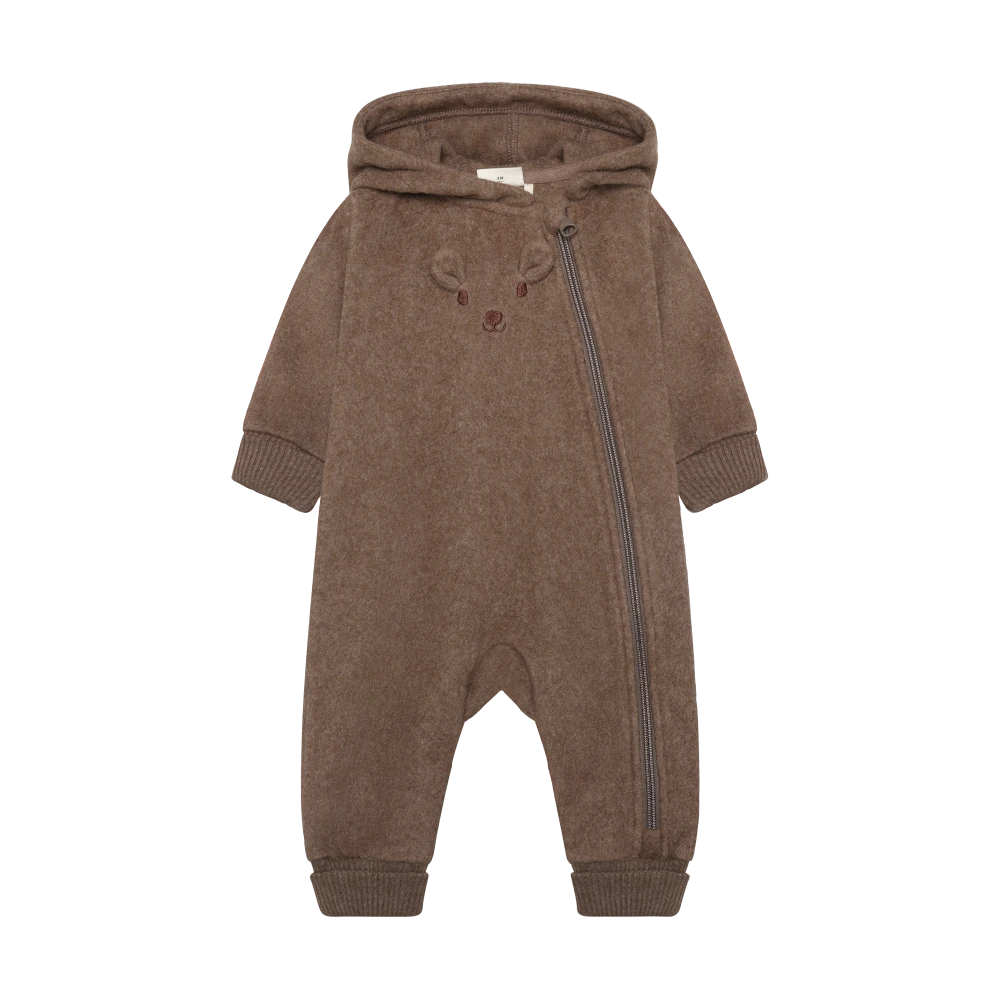 Minymo Infant Fleece Suit - Brown