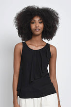 Load image into Gallery viewer, Asymmetric Overlay Tank Top - Black
