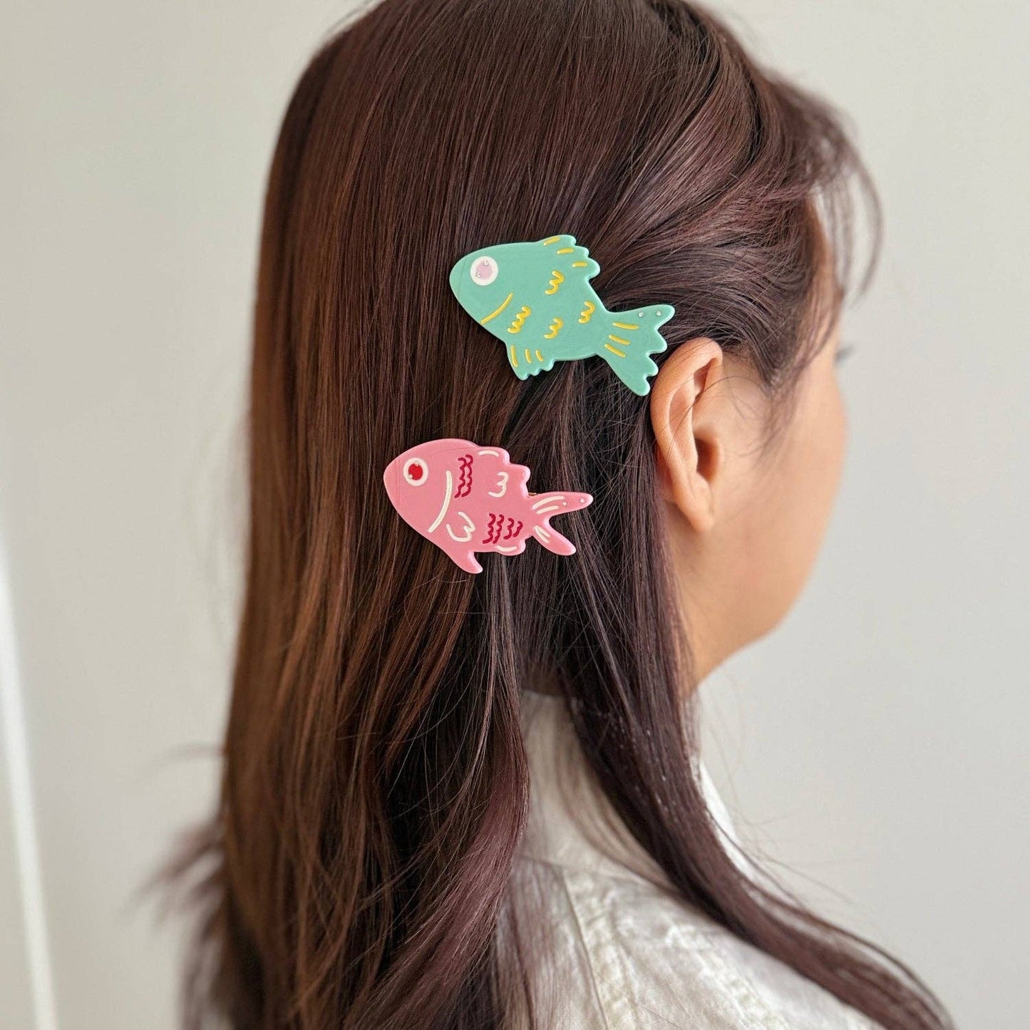Pink Fish Alligator Clip
