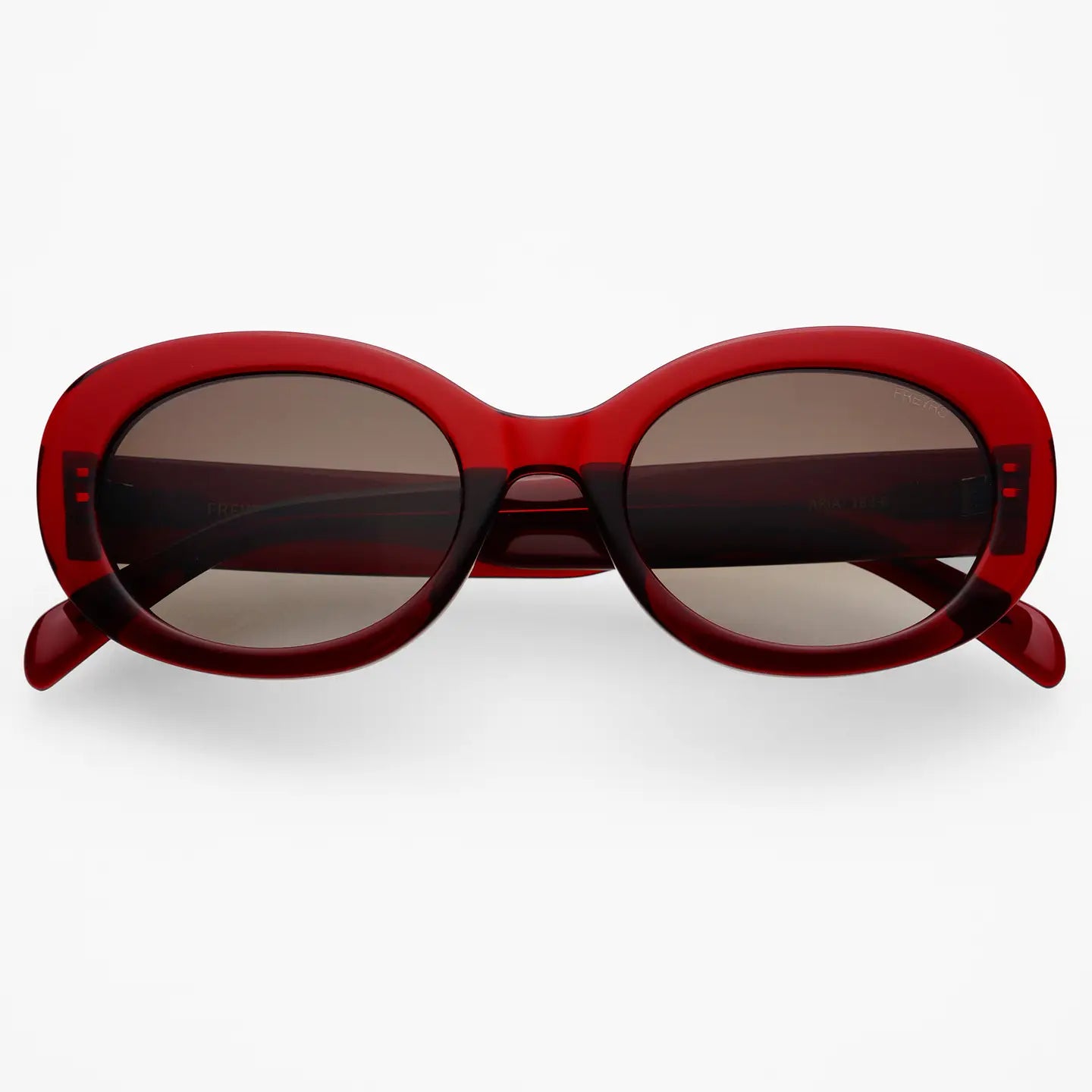 Aria Acetate Womens Oval Sunglasses - Dark Cherry