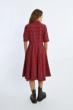 Load image into Gallery viewer, Red Plaid Shirt Dress
