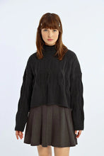 Load image into Gallery viewer, Soft Knit Cable Sweater - Black
