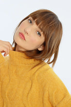 Load image into Gallery viewer, Soft Knit Cable Sweater - Saffron Yellow
