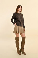 Load image into Gallery viewer, Shimmering Mesh Sweater - Chocolate
