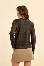 Load image into Gallery viewer, Shimmering Mesh Sweater - Chocolate
