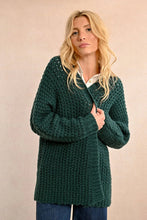 Load image into Gallery viewer, Cable Cardigan - Forest Green
