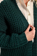 Load image into Gallery viewer, Cable Cardigan - Forest Green
