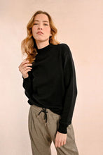 Load image into Gallery viewer, Long-Sleeved Viscose Sweater - Black
