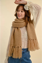 Load image into Gallery viewer, Fringed Scarf - Beige
