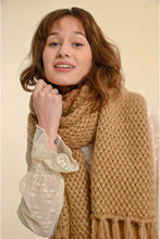 Load image into Gallery viewer, Fringed Scarf - Beige
