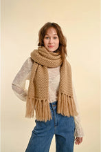 Load image into Gallery viewer, Fringed Scarf - Beige
