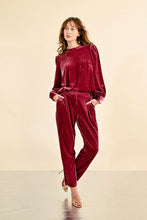 Load image into Gallery viewer, Velvet Cigarette Pants - Pink
