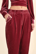 Load image into Gallery viewer, Velvet Cigarette Pants - Pink
