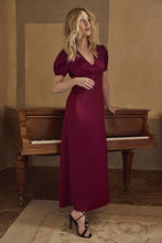 Load image into Gallery viewer, Long Satin Dress - Dark Red
