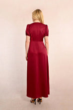 Load image into Gallery viewer, Long Satin Dress - Dark Red
