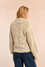 Load image into Gallery viewer, Openwork Pointelle Knit and Lurex Sweater - Cream
