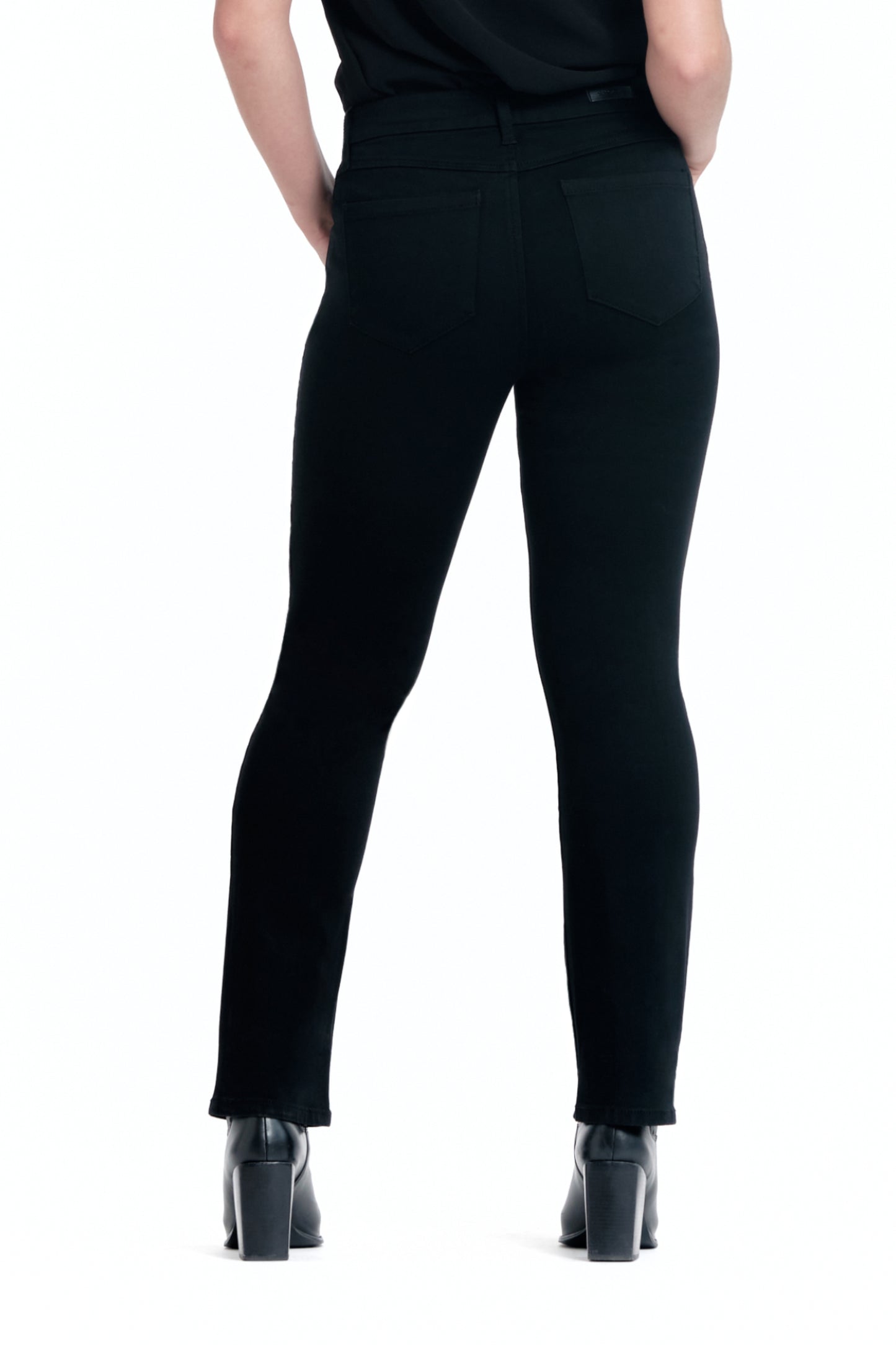 Slim Straight Leg Black Denim - Sheila
