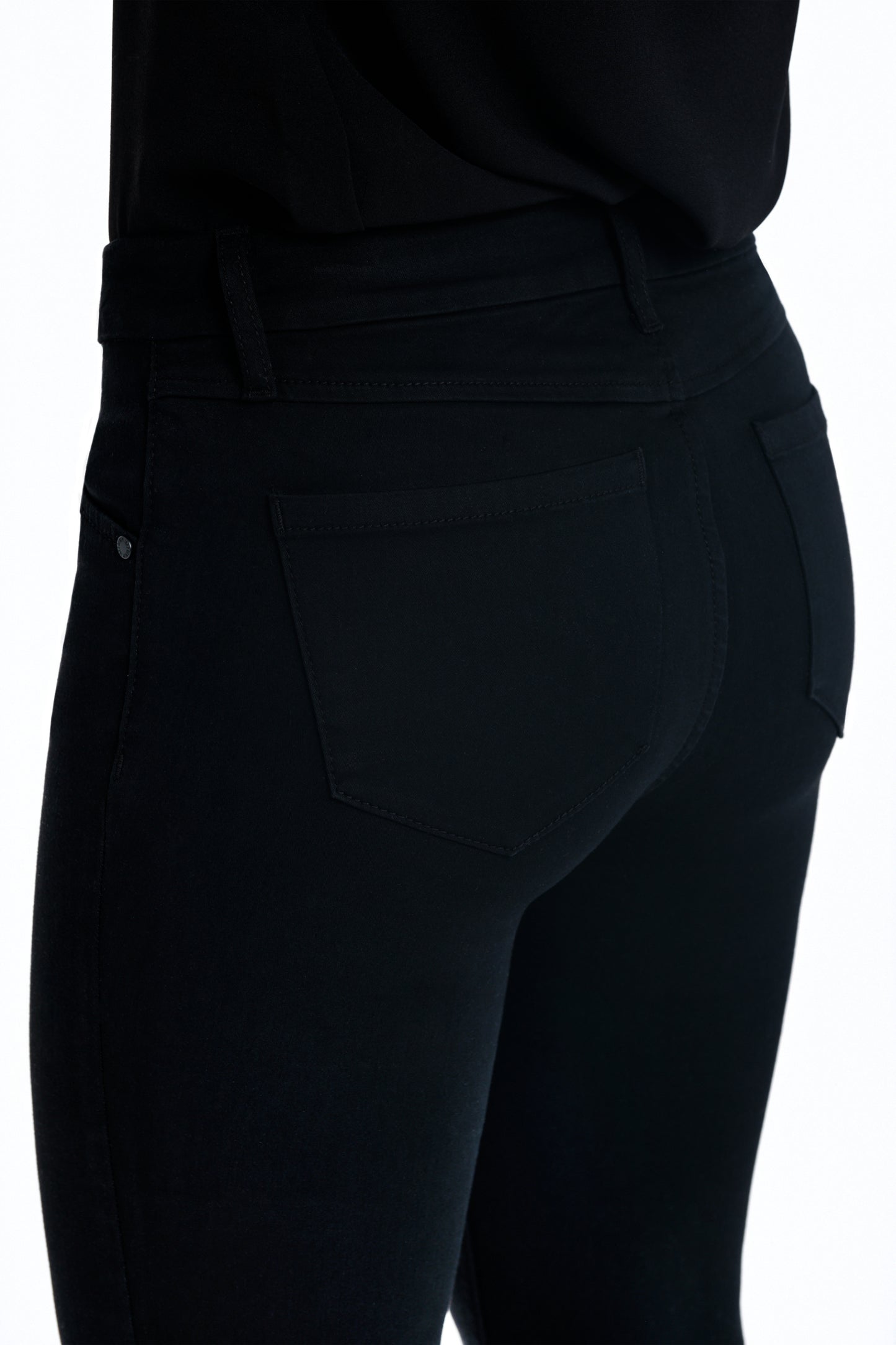 Slim Straight Leg Black Denim - Sheila