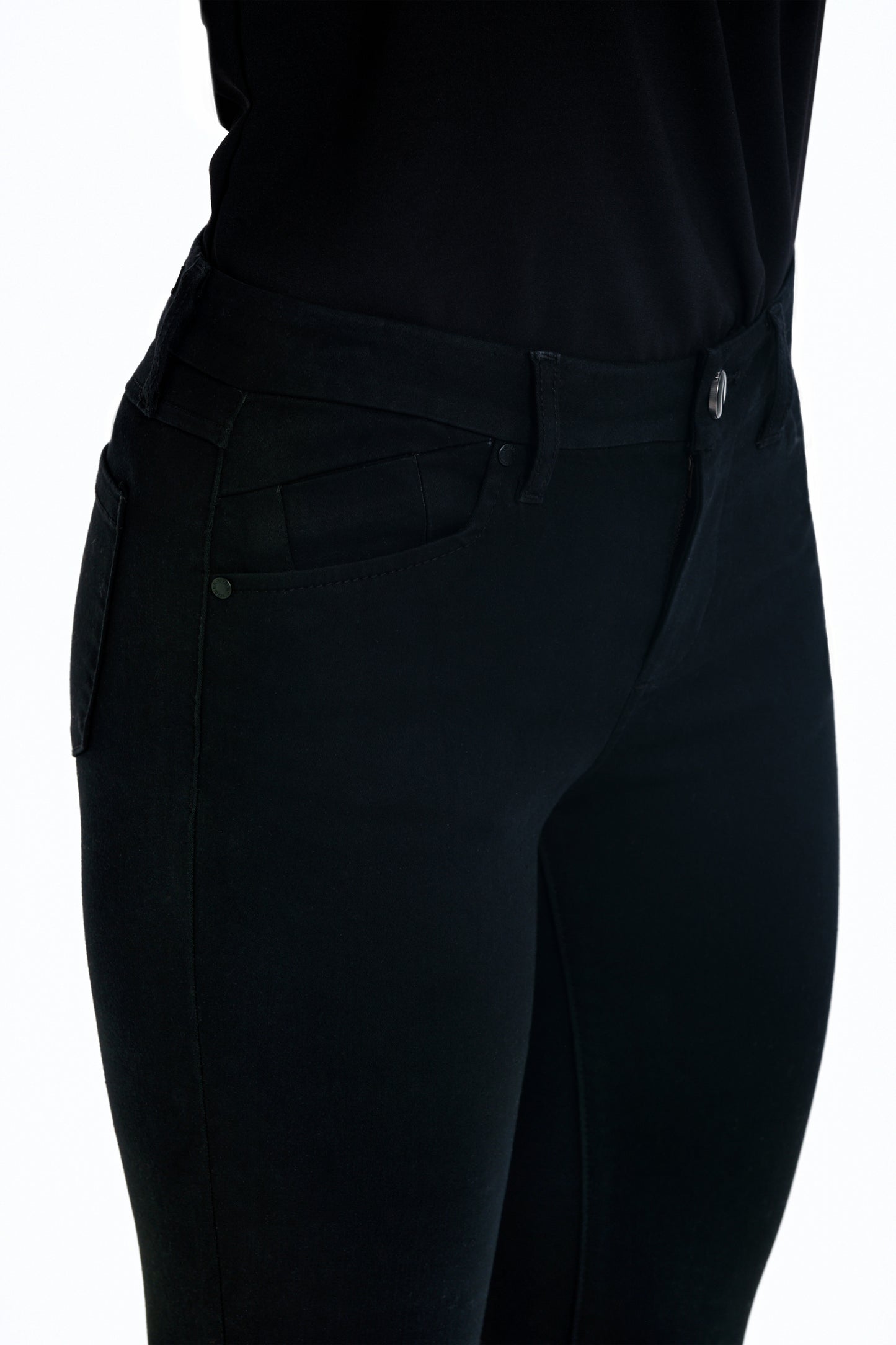 Slim Straight Leg Black Denim - Sheila