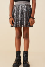 Load image into Gallery viewer, Elastic Waist Sequin Flare Skirt
