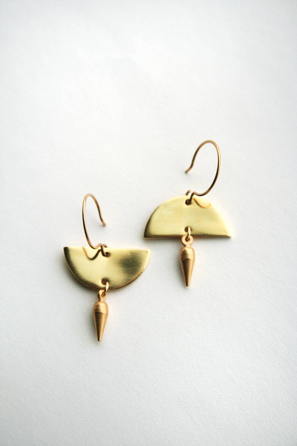 Asymmetrical Gold Spike Earrings