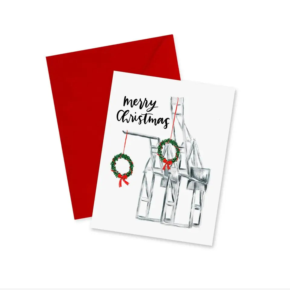 Holiday Port Cranes Oakland Notecard