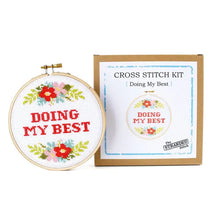 Load image into Gallery viewer, Doing My Best Cross Stitch Kit
