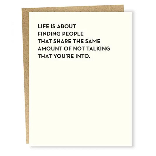 Not Talking Card