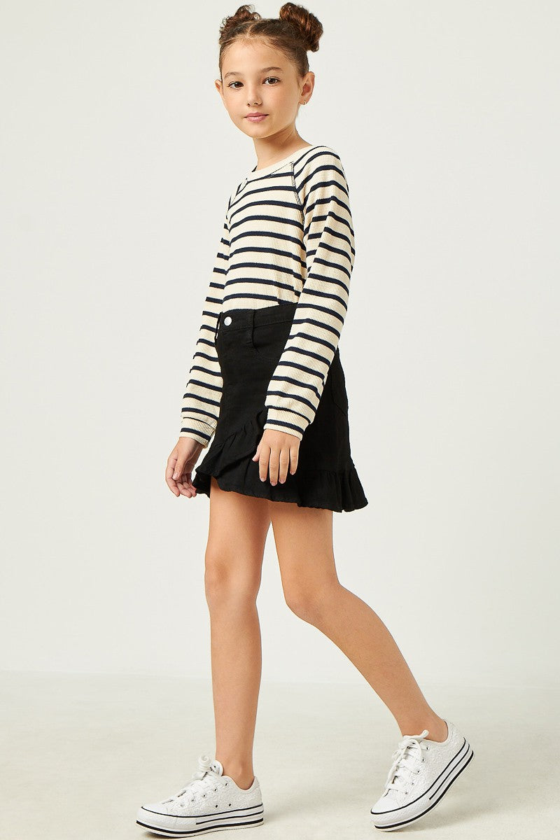Waffle Long Sleeve Knit Top