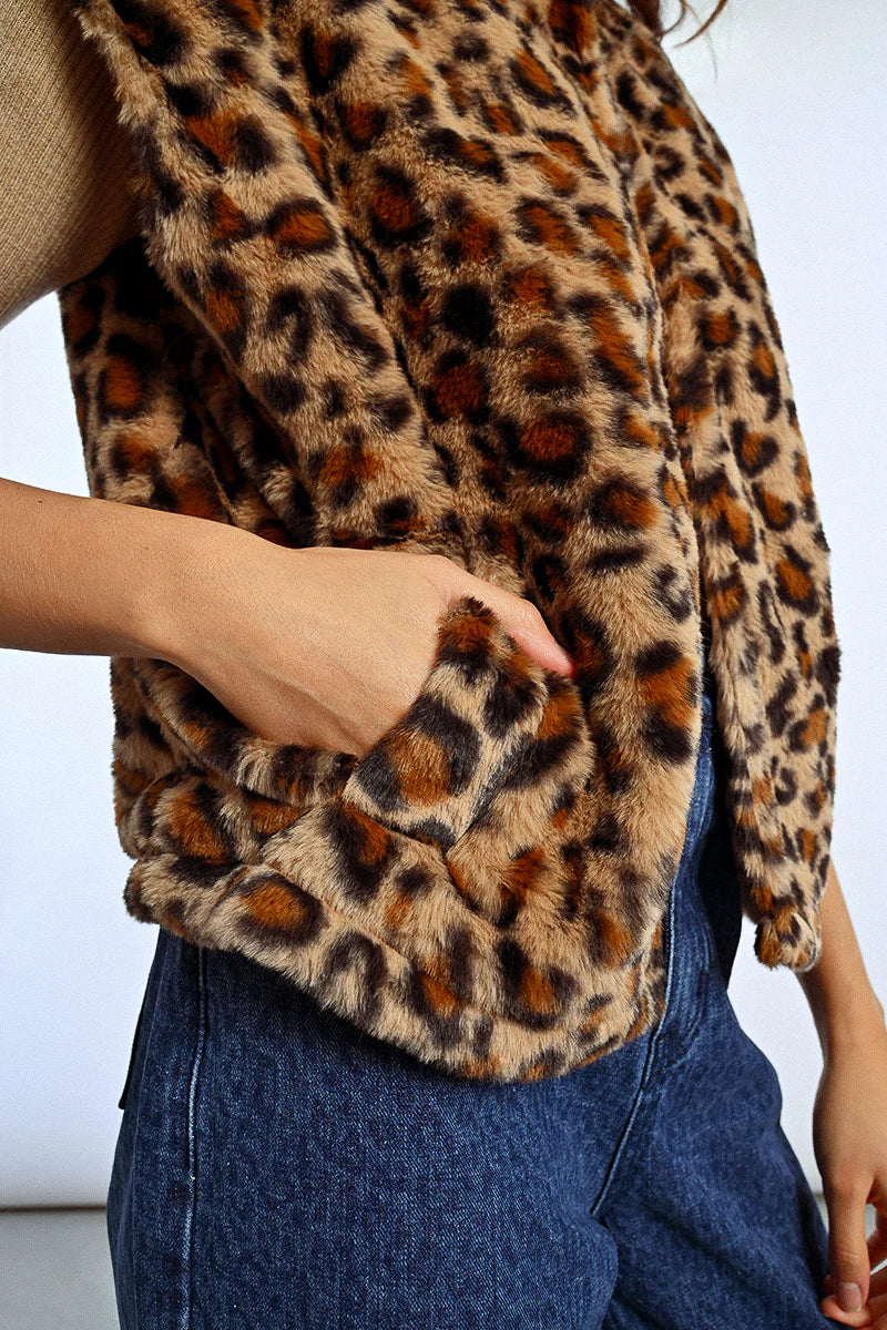 Panther Faux Fur Vest