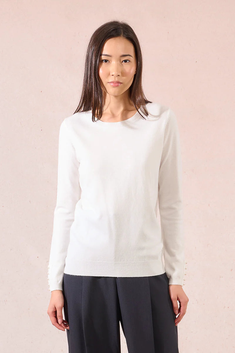 L/S Knitted Sweater - Off White