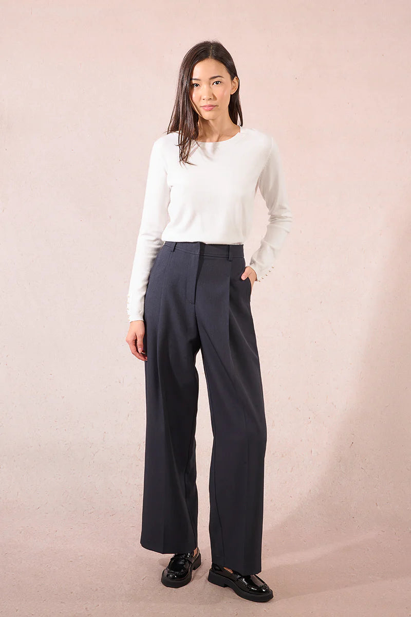 L/S Knitted Sweater - Off White