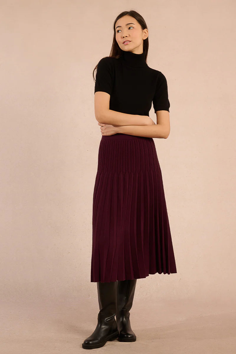 Sweater Skirt - Dark Red