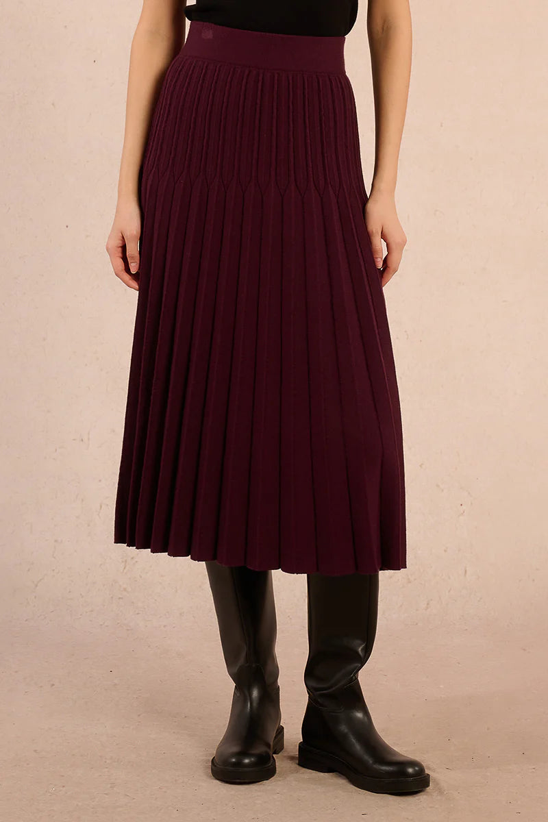 Sweater Skirt - Dark Red