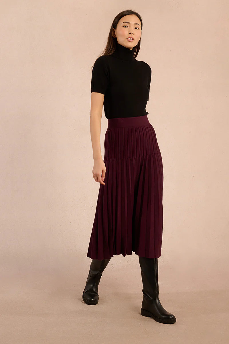 Sweater Skirt - Dark Red