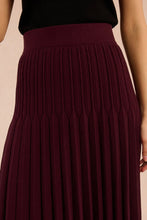 Load image into Gallery viewer, Sweater Skirt - Dark Red
