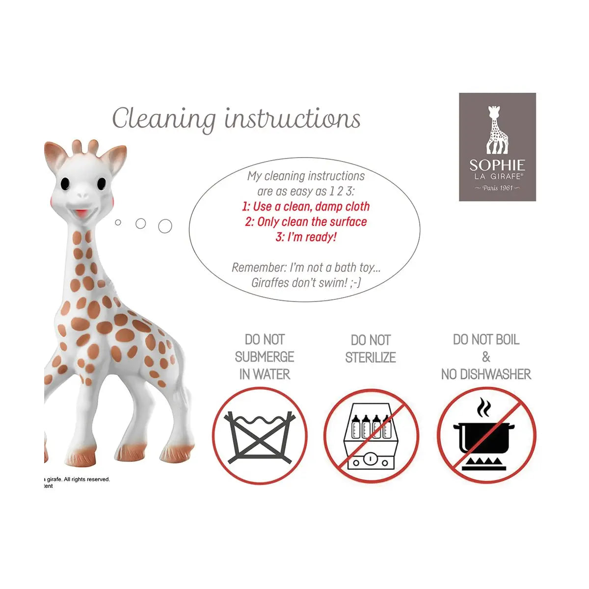 Sophie the Giraffe Baby Teether - Natural Rubber Teething Toy