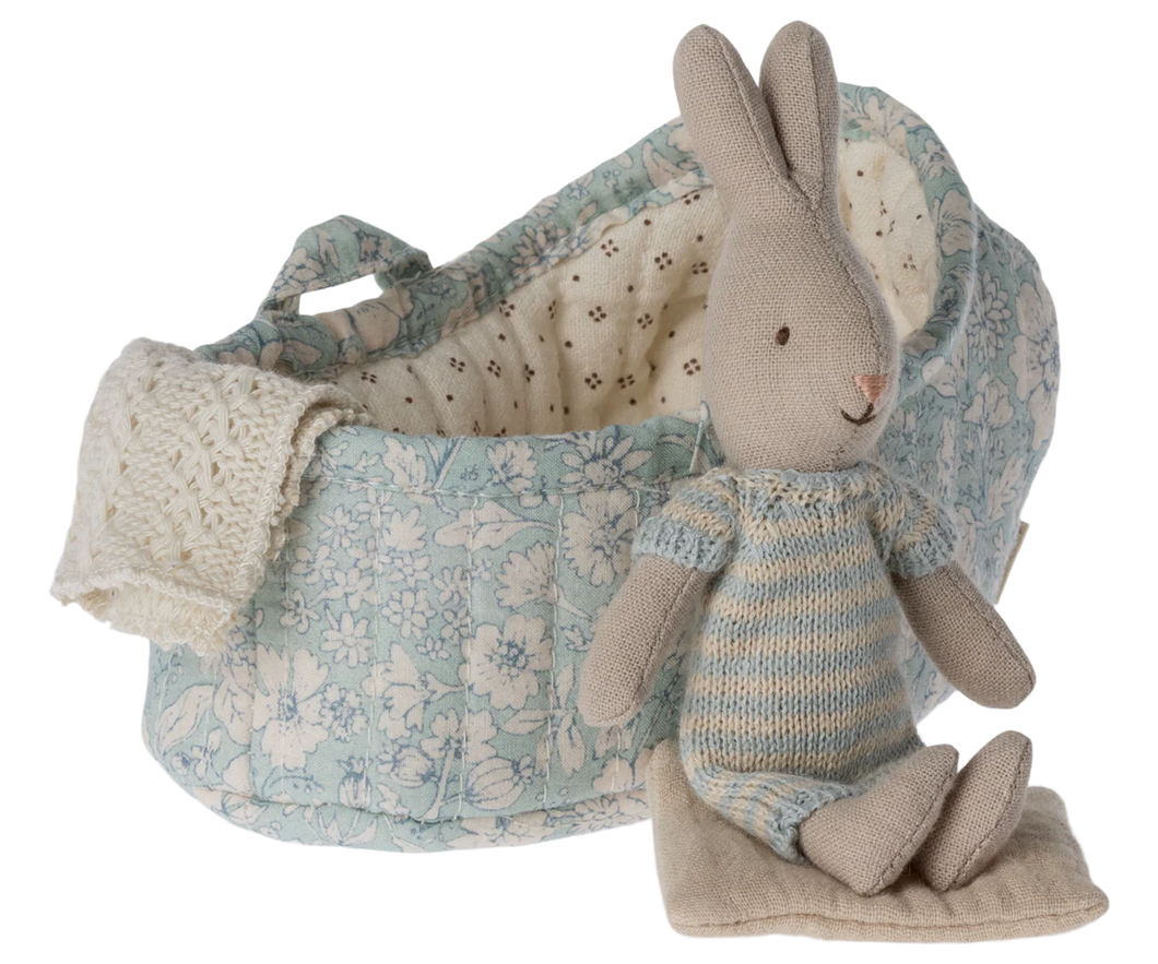 Rabbit in Carry Cot - Mint