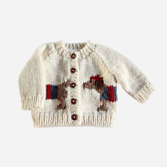 Dachshund Cardigan Baby Sweater
