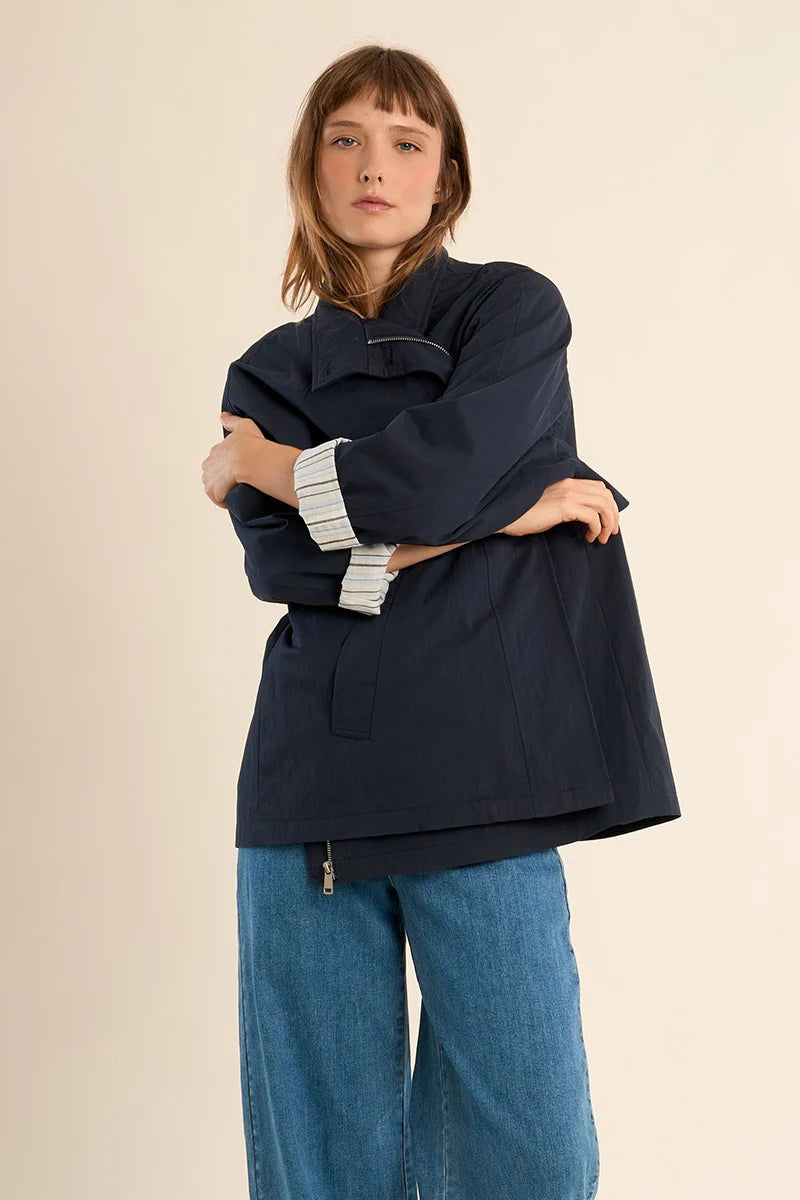 Short Oversized Trench Coat