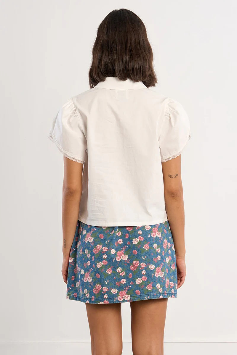 Lace Detail White Shirt