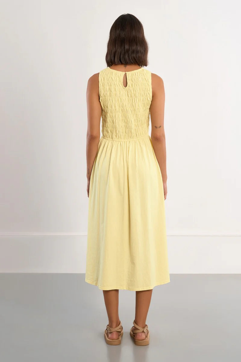 Cotton Smocked Dress - Butter