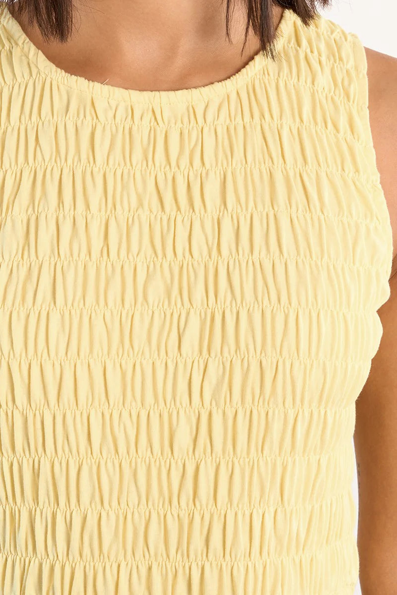 Cotton Smocked Dress - Butter